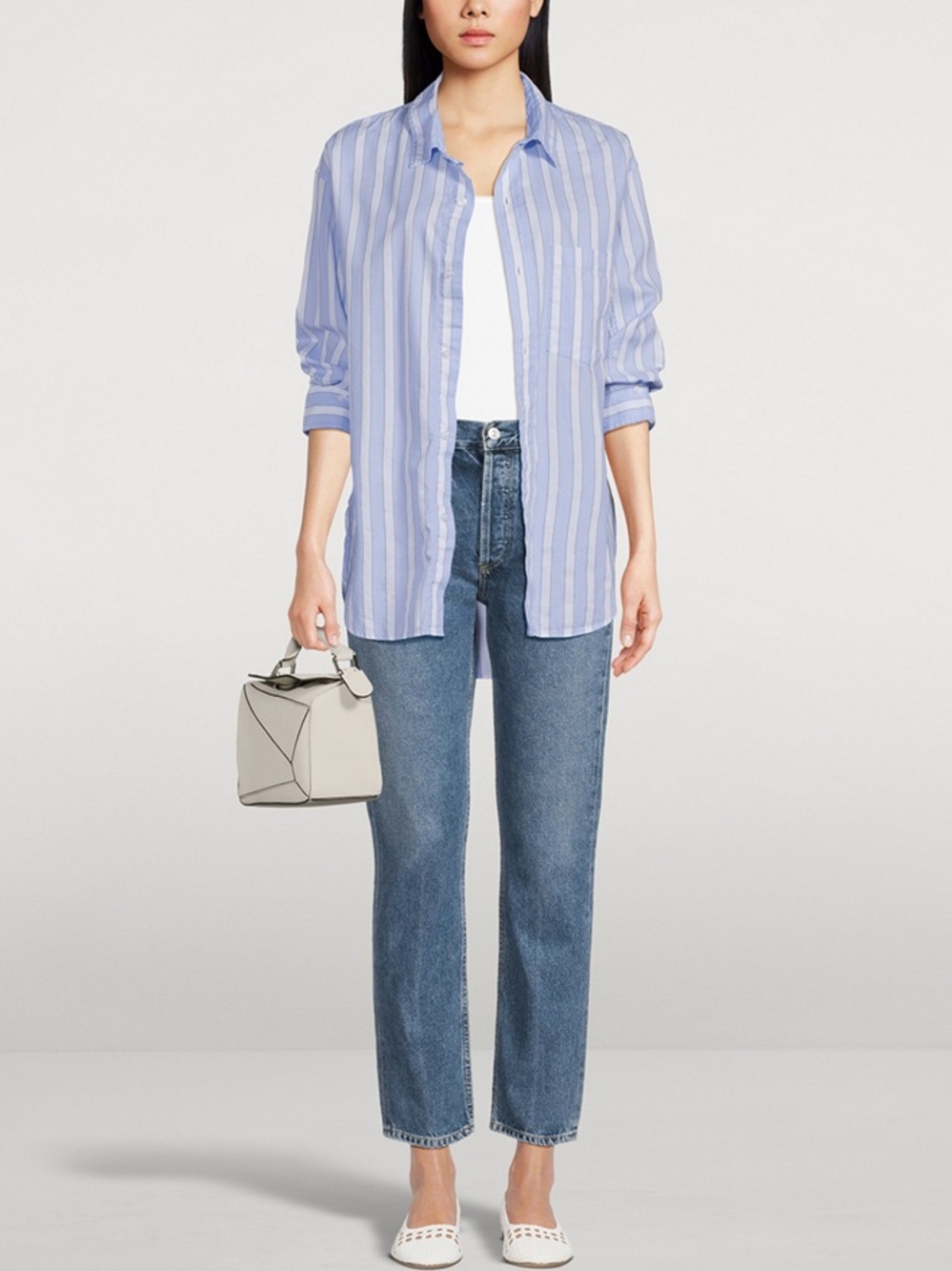 Citizens Of Humanity| Charlotte Medium Blue Straight Leg Button-Fly Jeans Sz 27